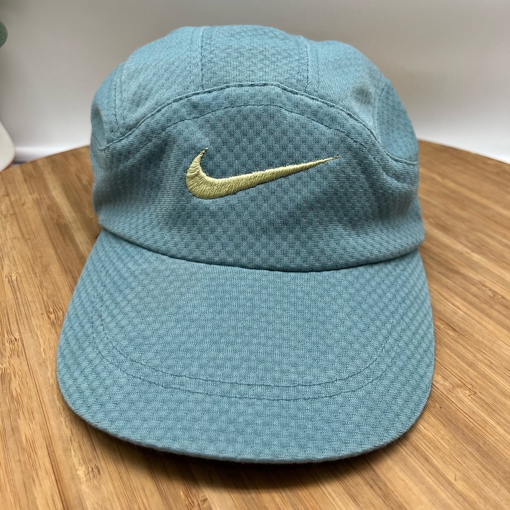 Vintage Nike Tailwind Hat Light Blue Tennis Running Mesh 7 Panel Deadstock